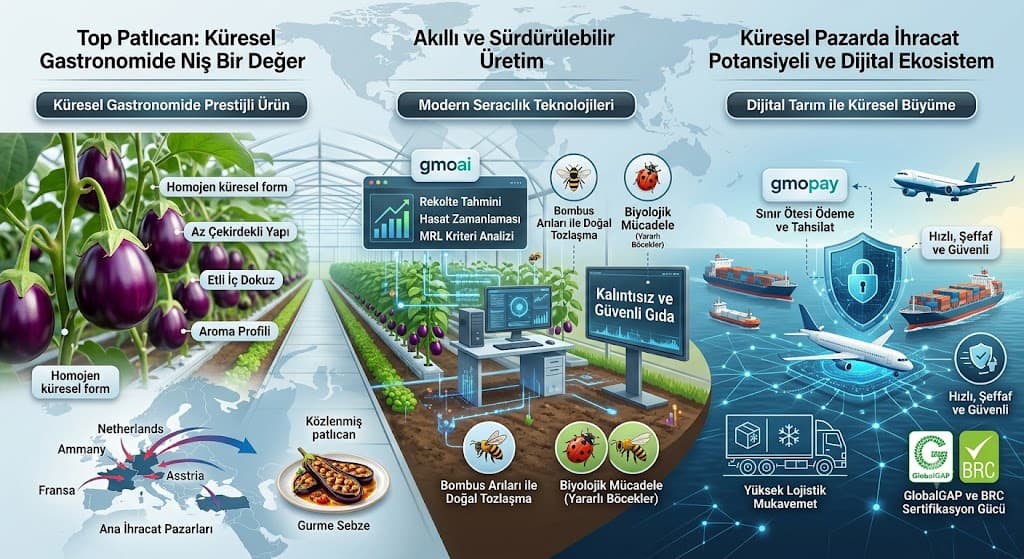 Top Patlıcan: Küresel Gastronomide Niş Bir Değer, İhracat Fırsatları ve Dijital Tarım