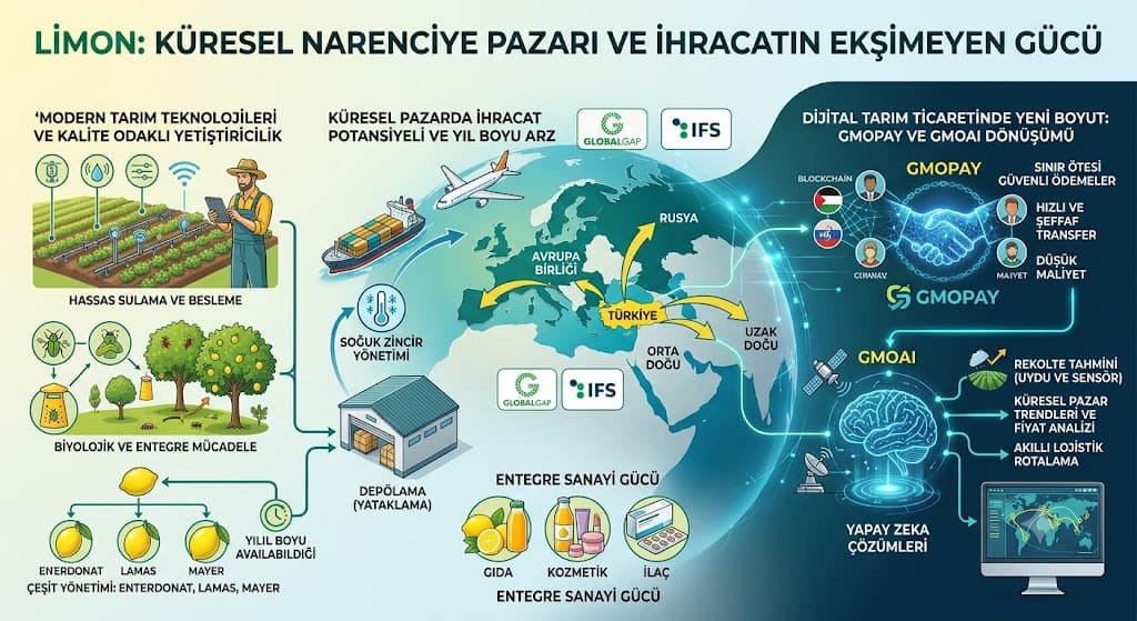 Limon: Küresel Narenciye Pazarı ve İhracatın Ekşimeyen Gücü 