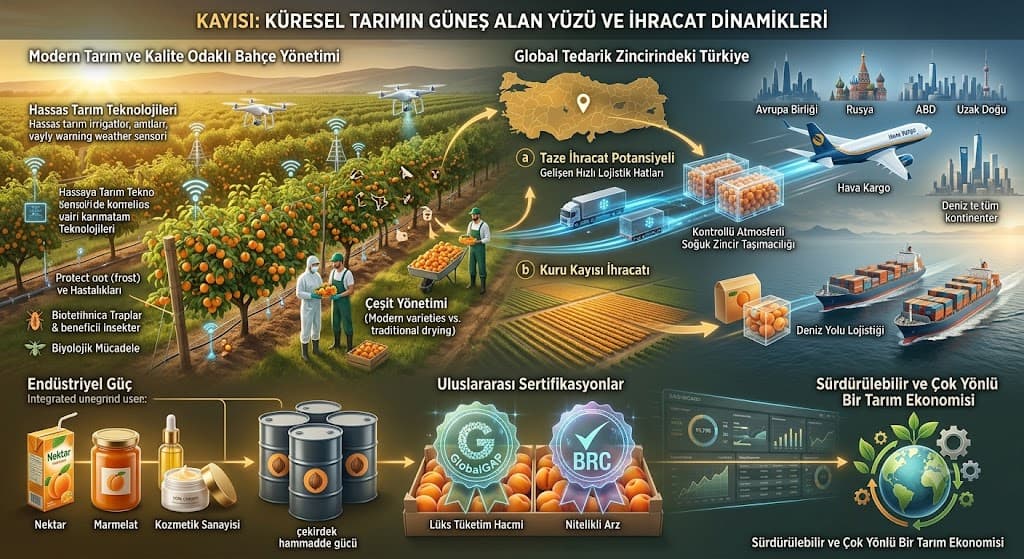 Kayısı: Küresel Tarımın Güneş Alan Yüzü ve İhracat Dinamikleri 
