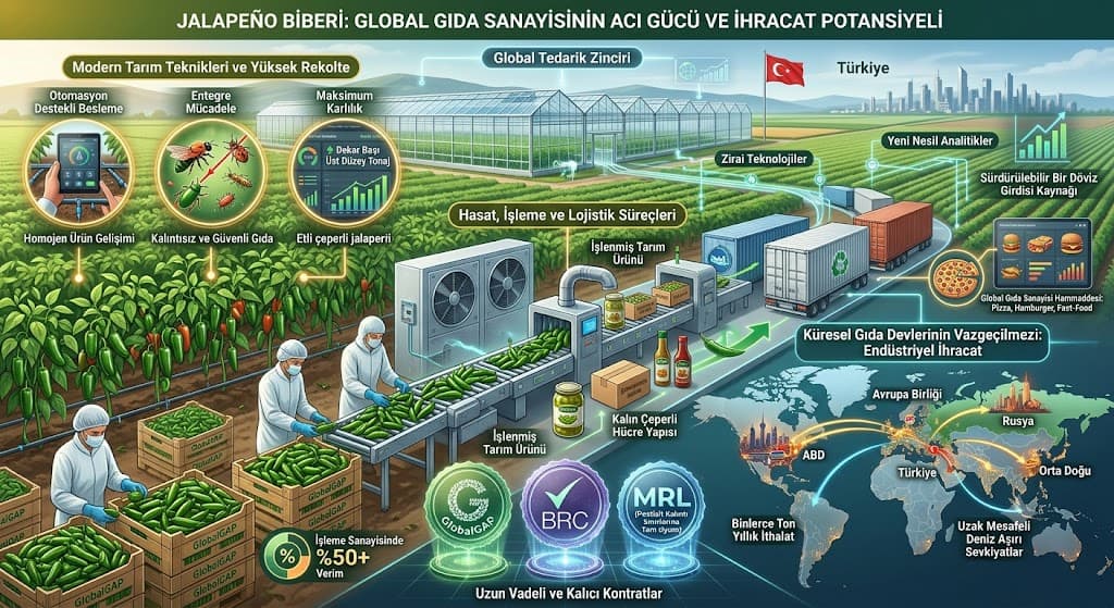 Jalapeno Biberi: Global Gıda Sanayisinin Acı Gücü ve İhracat Potansiyeli