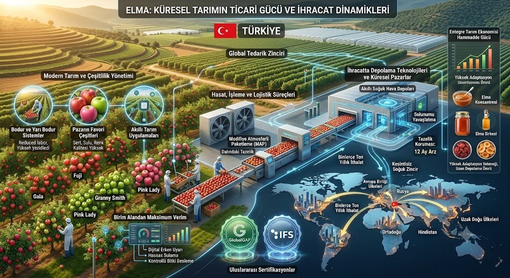Elma: Küresel Tarımın Ticari Gücü ve İhracat Dinamikleri 