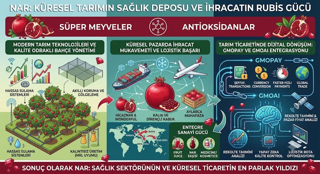 Nar: Küresel Tarımın Sağlık Deposu ve İhracatın Rubis Gücü